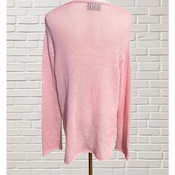 Wooden Ships Hotel Del Sweater Pink Knit Lightweight Pullover s\m - Picture 2 of 4